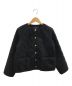 Traditional Weatherwear（トラディショナルウェザーウェア）の古着「ノーカラーボアキルティングジャケット」｜ブラック
