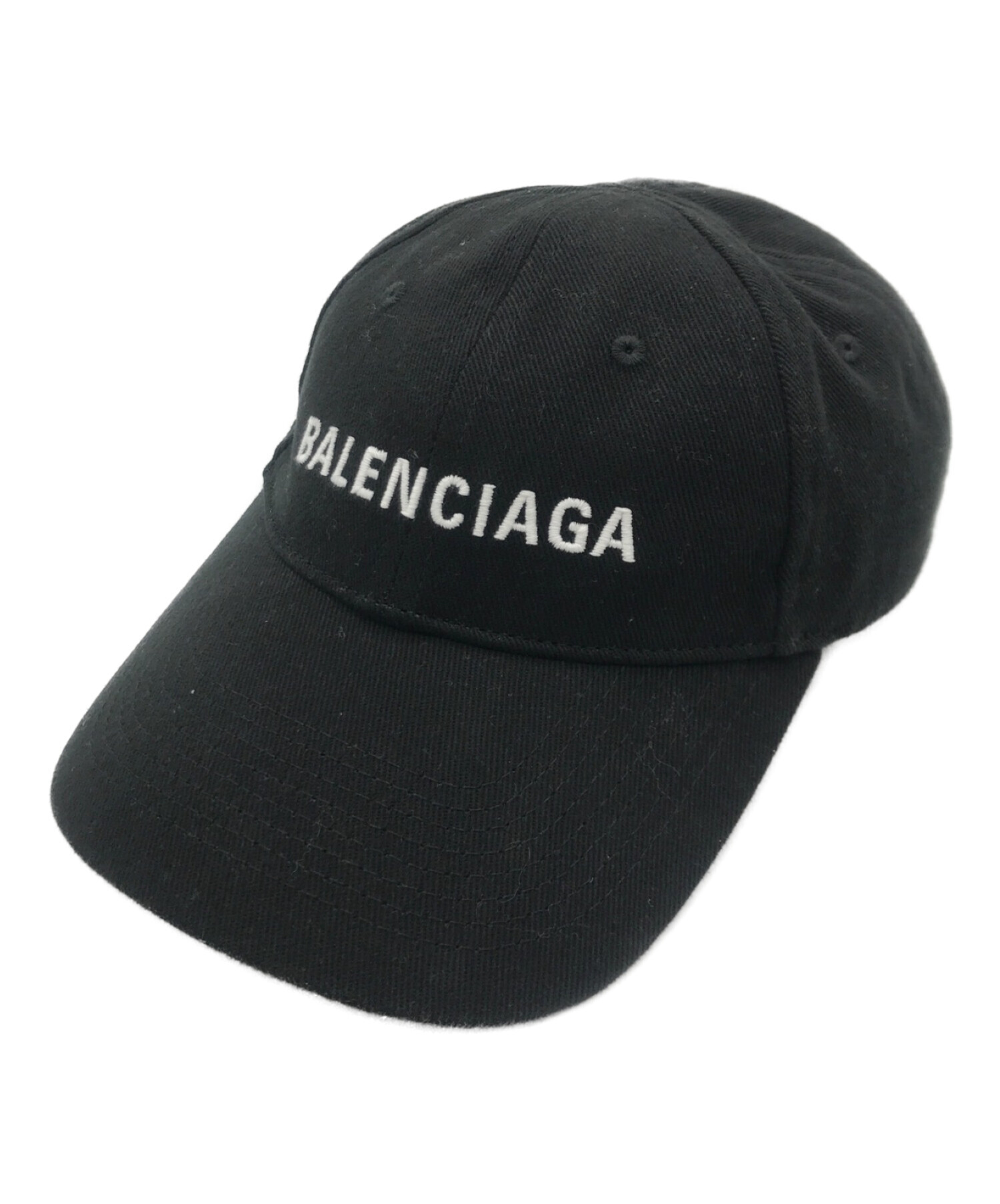 BALENCIAGA (バレンシアガ) ロゴベースボールキャップ ブラック サイズ:L