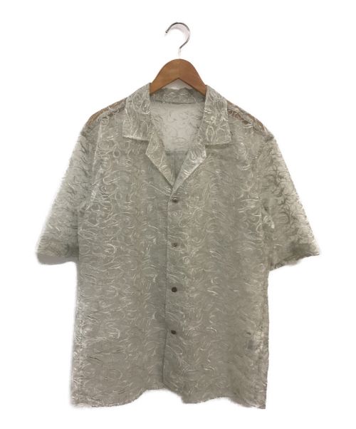 sulvam（サルバム）sulvam (サルバム) lace SH レースシャツ グリーン サイズ:Sの古着・服飾アイテム