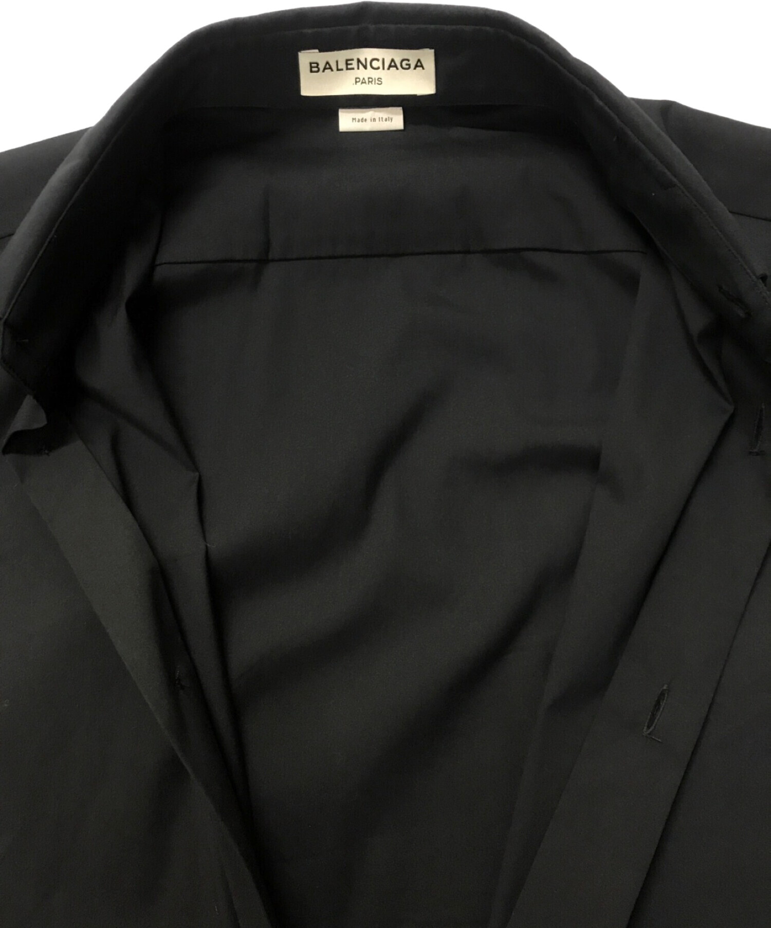 BALENCIAGA (バレンシアガ) 長袖シャツ ブラック サイズ:37