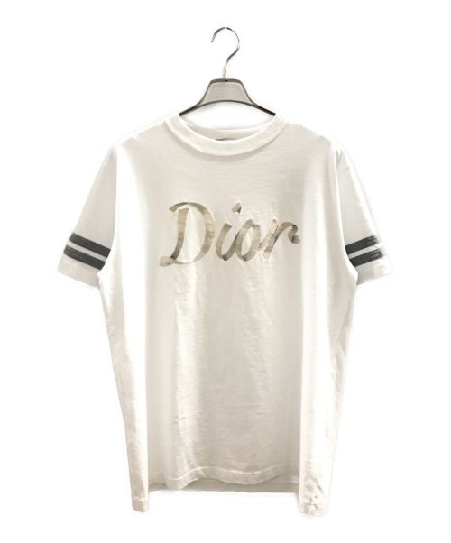 Dior（ディオール）Dior (ディオール) コットンコンパクトジャージーTシャツ ホワイト サイズ:Ⅿの古着・服飾アイテム