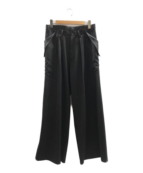 sulvam（サルバム）sulvam (サルバム) Wide trousers ブラック サイズ:Ⅿの古着・服飾アイテム