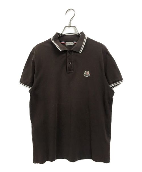 MONCLER（モンクレール）MONCLER (モンクレール) 鹿の子ポロシャツ ブラウン サイズ:Lの古着・服飾アイテム