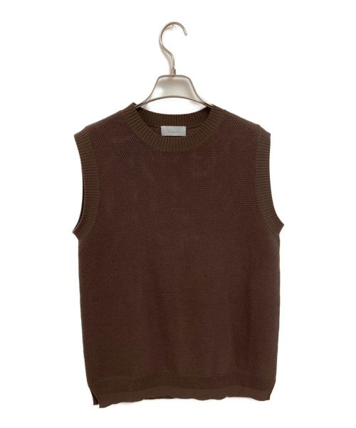 Phlannel（フランネル）Phlannel (フランネル) Cool Cotton Knitting Vest ブラウン サイズ:2の古着・服飾アイテム
