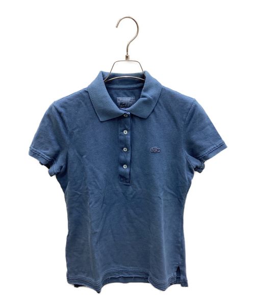 LACOSTE（ラコステ）LACOSTE×TOM DIXON (ラコステ×トムディクソン) インディゴ染めポロシャツ ブルー サイズ:36の古着・服飾アイテム
