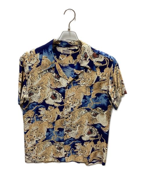 Sun Surf（サンサーフ）Sun Surf (サンサーフ) Tiger open coller shirts ブルー サイズ:Sの古着・服飾アイテム