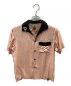 Sun Surfサンサーフ）の古着「レーヨンオープンカラーシャツ」｜ピンク