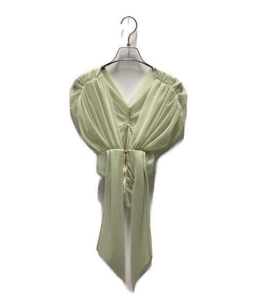 FETICO（フェティコ）FETICO (フェティコ) GATHERED SHEER TOP ライトグリーン サイズ:1の古着・服飾アイテム