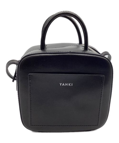 YAHKI（ヤーキ）YAHKI (ヤーキ) ダブルフェイス スクエア ショルダーバッグ ブラックの古着・服飾アイテム