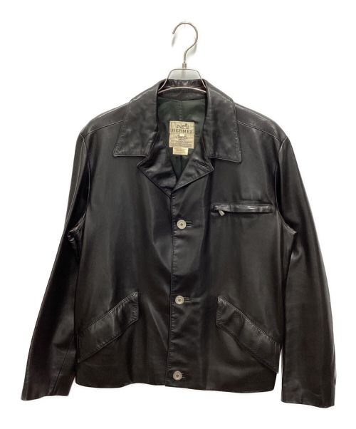 HERMES（エルメス）HERMES (エルメス) 3Bレザージャケット ブラック サイズ:50の古着・服飾アイテム