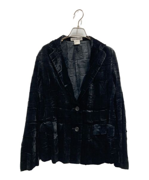 ISSEY MIYAKE（イッセイミヤケ）ISSEY MIYAKE (イッセイミヤケ) ベロアテーラードジャケット ブラック サイズ:2の古着・服飾アイテム