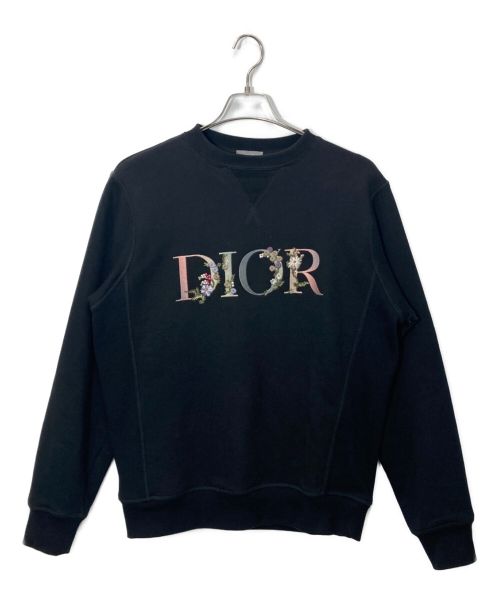 Dior（ディオール）Dior (ディオール) フラワーロゴ刺繍スウェット ブラック サイズ:XSの古着・服飾アイテム