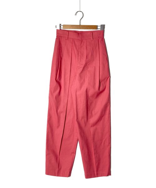STUNNING LURE（スタニングルアー）STUNNING LURE (スタニングルアー) ストレッチリネンタックパンツ ピンクの古着・服飾アイテム