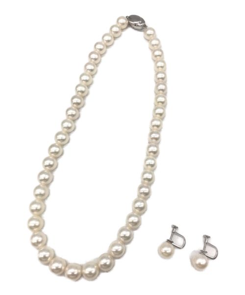 アコヤ真珠（アコヤシンジュ）アコヤ真珠 (アコヤシンジュ) アコヤ真珠ネックレス+イヤリング ホワイト サイズ:9.5mm-10mmの古着・服飾アイテム