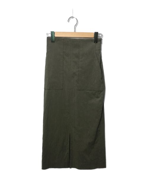 ROPE（ロペ）ROPE (ロペ) コットンリネンポケット付きタイトスカート カーキ サイズ:36の古着・服飾アイテム