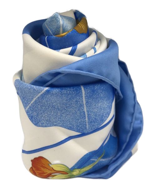HERMES（エルメス）HERMES (エルメス) シルクスカーフ ブルー サイズ:カレ90の古着・服飾アイテム