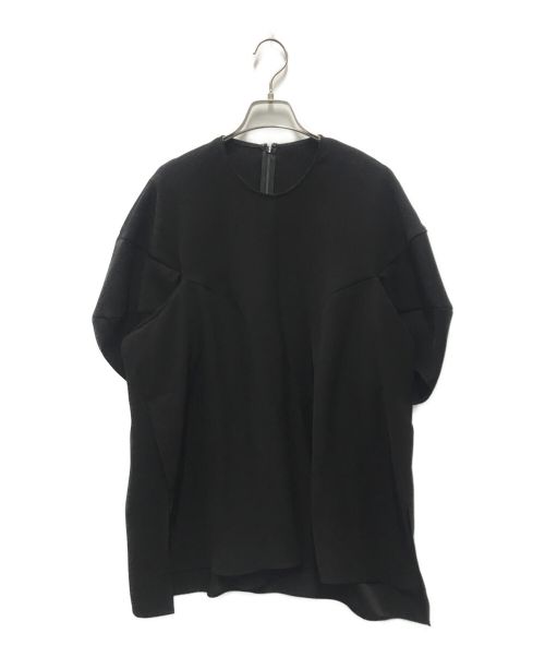 ENFOLD（エンフォルド）ENFOLD (エンフォルド) DRAPE SLEEVE T-SHIRT ブラック サイズ:38の古着・服飾アイテム