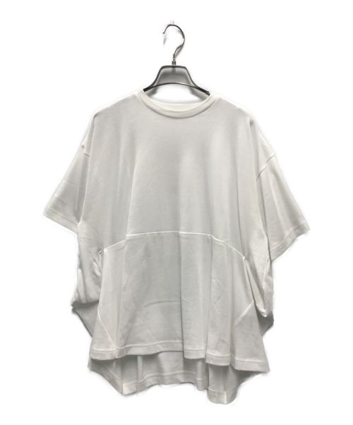 ENFOLD（エンフォルド）ENFOLD (エンフォルド) ハイトソフト天竺 立体五分袖T-SHIRT ホワイト サイズ:38 未使用品の古着・服飾アイテム