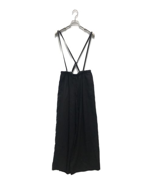 ENFOLD（エンフォルド）ENFOLD (エンフォルド) LINEN LIKE WIDE GUM TRワイドパンツ ブラック サイズ:38の古着・服飾アイテム