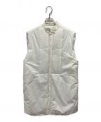 MM6 Maison Margielaエムエムシックス メゾンマルジェラ）の古着「シャツデザインノースリーブ中綿ベスト」｜ホワイト