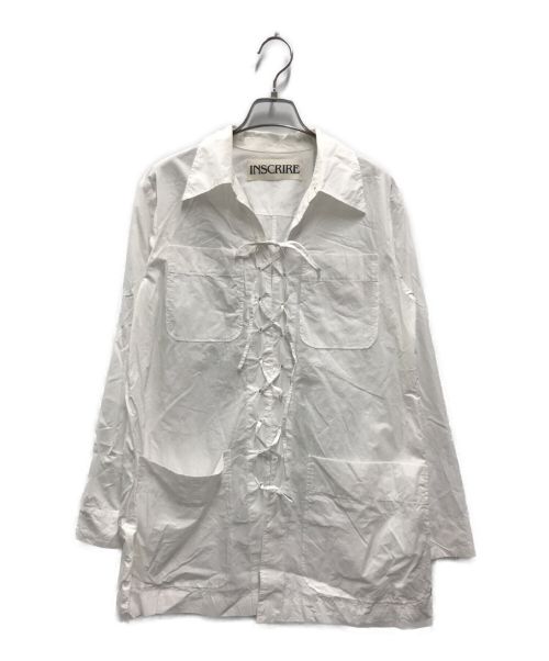 INSCRIRE（アンスクリア）INSCRIRE (アンスクリア) Cotton Safari Shirts ホワイト サイズ:38の古着・服飾アイテム