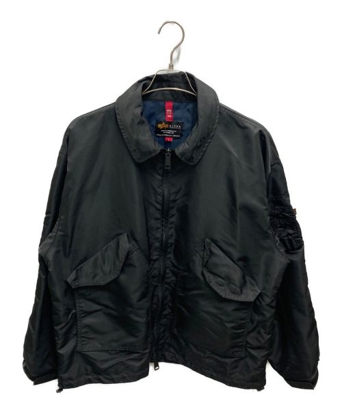 ALPHA（アルファ）ALPHA (アルファ) ナイロンジャケット ブラック サイズ:Lの古着・服飾アイテム