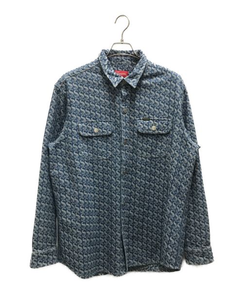 SUPREME（シュプリーム）SUPREME (シュプリーム) Monogram Denim Shirt インディゴ サイズ:Lの古着・服飾アイテム