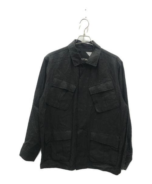 ATON（エイトン）ATON (エイトン) LINEN WEATHER ジャングルファティーグジャケット ブラック サイズ:2の古着・服飾アイテム