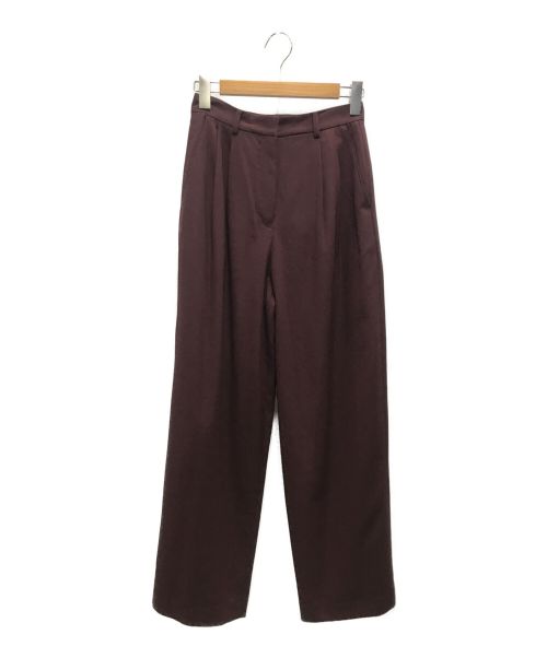 CLANE（クラネ）CLANE (クラネ) BASIC TUCK PANTS ボルドー サイズ:1の古着・服飾アイテム