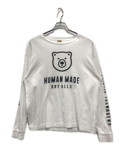 HUMAN MADE（ヒューマンメイド）HUMAN MADE (ヒューマンメイド) 長袖カットソー ホワイト サイズ:Mの古着・服飾アイテム