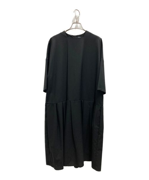 Dulcamara（ドゥルカマラ）Dulcamara (ドゥルカマラ) よそいきスクエアネック ウールワンピース ブラック サイズ:FREEの古着・服飾アイテム