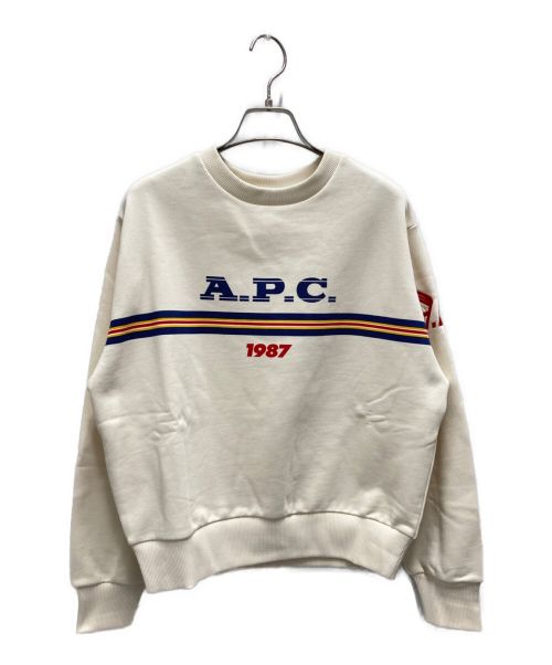 A.P.C.（アーペーセー）A.P.C. (アー・ペー・セー) Maxine スウェットシャツ ホワイト サイズ:Sの古着・服飾アイテム