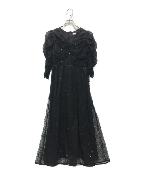 CELFORD（セルフォード）CELFORD (セルフォード) バリエーションチュールギャザードレス ブラック サイズ:36の古着・服飾アイテム