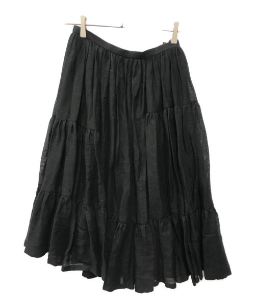 mina perhonen（ミナ ペルホネン）mina perhonen (ミナ ペルホネン) loistaaスカート ブラック サイズ:38の古着・服飾アイテム