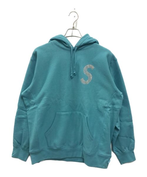 SUPREME（シュプリーム）Supreme (シュプリーム) 21SS Swarovski S Logo Hooded Sweatshirt ライトアクア サイズ:Mの古着・服飾アイテム