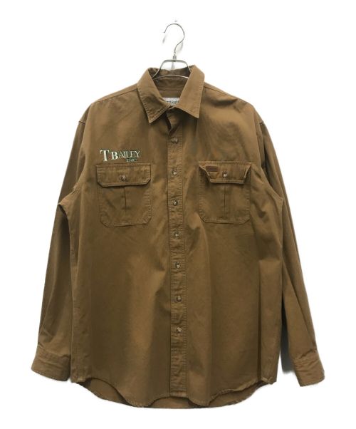 CarHartt（カーハート）CarHartt (カーハート) ワークシャツ ブラウン サイズ:Lの古着・服飾アイテム