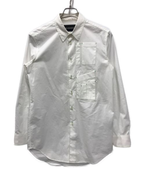 YUKI HASHIMOTO（ユウキハシモト）YUKI HASHIMOTO (ユウキハシモト) CONTRAST STITCH L.SLEEVE SHIRTS ホワイト サイズ:44の古着・服飾アイテム