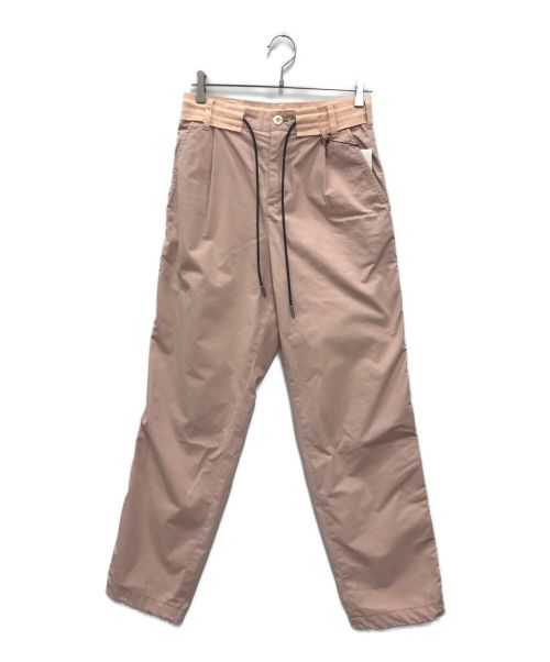 sacai（サカイ）sacai (サカイ) ドローストリング パンツ ピンク サイズ:1の古着・服飾アイテム