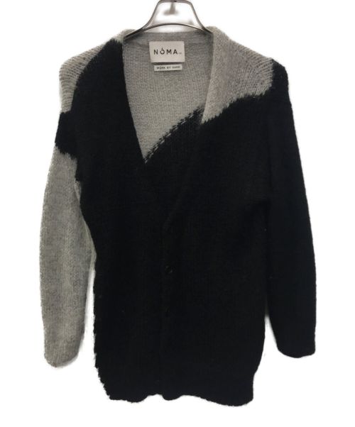 NOMA t.d.（ノーマティーディー）NOMA t.d. (ノーマティーディー) Hand Knitted Cardigan グレー×ブラック サイズ:1の古着・服飾アイテム