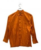 ISSEY MIYAKEイッセイミヤケ）の古着「プリーツシャツ」｜オレンジ