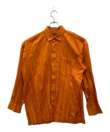 ISSEY MIYAKE（イッセイミヤケ）の古着「プリーツシャツ」｜オレンジ