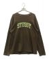 stussy（ステューシー）の古着「アーチ刺繍ビッグロゴカットソー」｜ブラウン