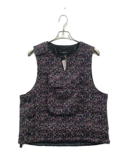Engineered Garments（エンジニアド ガーメンツ）Engineered Garments (エンジニアド ガーメンツ) Cover Vest Mini Floral Jacquard ネイビー サイズ:Sの古着・服飾アイテム