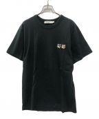 maison kitsuneメゾンキツネ）の古着「ダブル フォックスヘッド ロゴ Tシャツ」｜ブラック