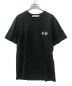 maison kitsune（メゾンキツネ）の古着「ダブル フォックスヘッド ロゴ Tシャツ」｜ブラック