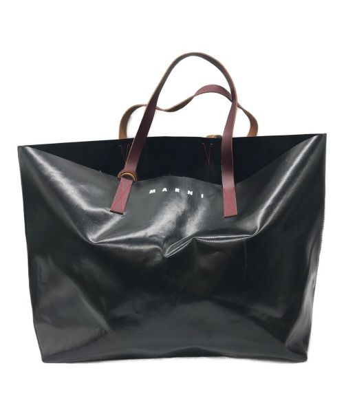 MARNI（マルニ）MARNI (マルニ) PVC バイカラートートバッグ ブラックの古着・服飾アイテム