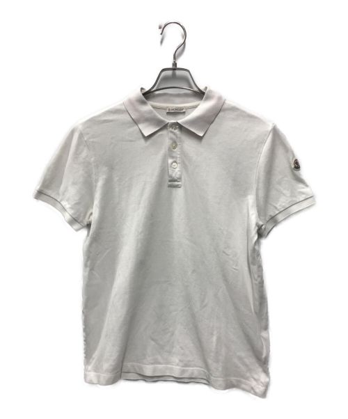 MONCLER（モンクレール）MONCLER (モンクレール) ポロシャツ ホワイト サイズ:Mの古着・服飾アイテム