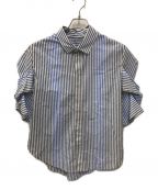 THE KEIJIザ・ケイジ）の古着「デザインストライプ半袖シャツ」｜ブルー