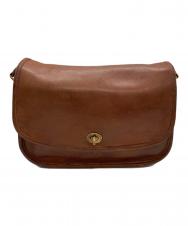 COACH (コーチ) ［古着］ターンロックレザーショルダーバッグ ブラウン