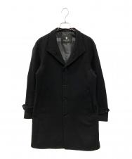 BLACK LABEL CRESTBRIDGE (ブラックレーベル クレストブリッジ) カシミヤ混ウールコート ブラック サイズ:M